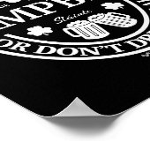 Drink Like A Campbell Shamrock St Patricks Day Poster (Hoek)