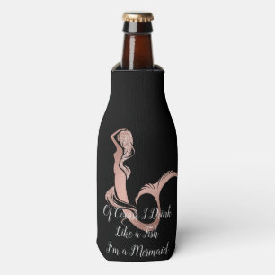 Drink Like A Fish Zeemeermin Roze Gouden Fleskoele Flesjeskoeler