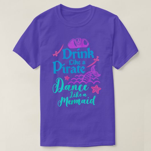 Drink Like A Pirate Dance Like A T-shirt (Design voorkant)