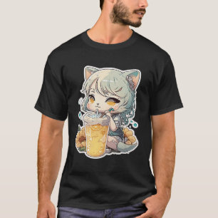 Drink limonade kitten paw soda Pop miauw zomer T-shirt