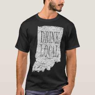  Drink lokaal ambachtelijk bier Indiana T-shirt