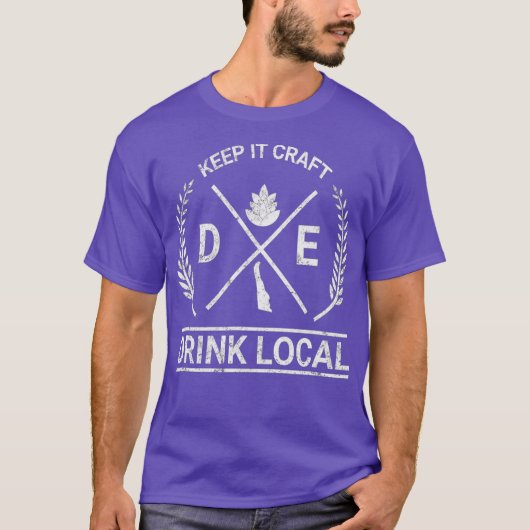 Drink Lokale Deleware  Craft Beer Brouwen T-shirt (Voorkant)