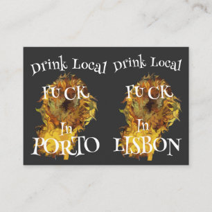 Drink Lokale Fuck in Lissabon Partij Informatiekaartje