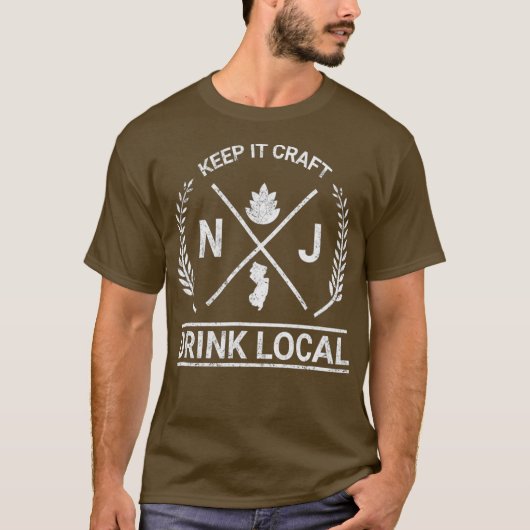 Drink lokale New Jersey  ambachtelijk bier T-shirt (Voorkant)