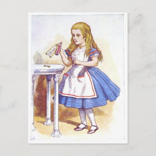 Drink me, Alice! Briefkaart (Voorkant)