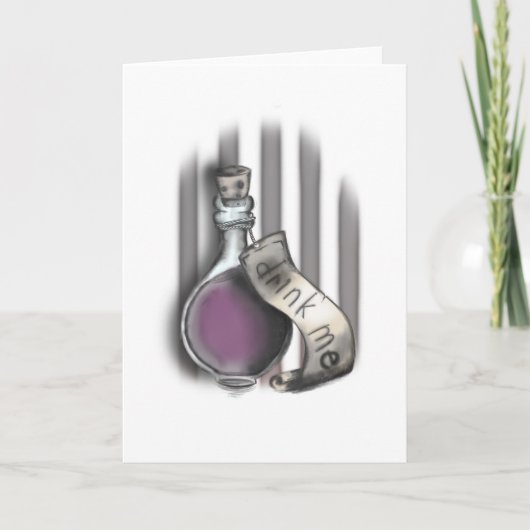 Drink me - Alice Card Feestdagen Kaart (Voorkant)