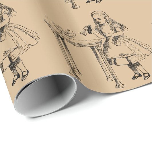 Drink me Alice in Wonderland Cadeaupapier (Rol Hoek)