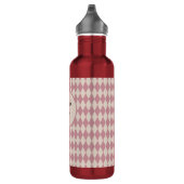 Drink me Alice in Wonderland Green Mauve Checkered Waterfles (Rechts)