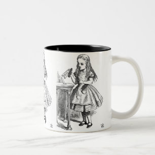 Drink me (Alice in Wonderland) Tweekleurige Koffiemok