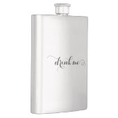 Drink me Elegant Script Flask Heupfles (Rechts)
