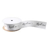 Drink me elegant Script Satin Ribbon Lint (Spoel)