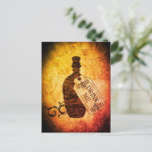 Drink me Fles Flame Briefkaart (Staand voorkant)