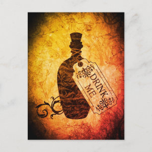 Drink me Fles Flame Briefkaart