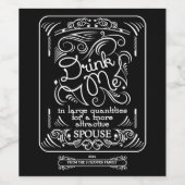 Drink me! In grote hoeveelheden, grappig Wijn Etiket (Enkel label)