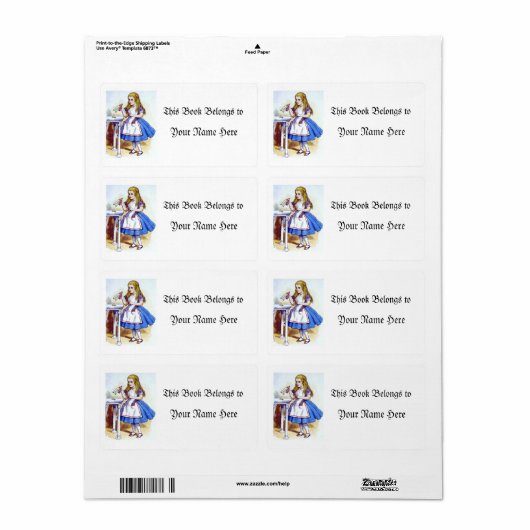 "Drink me" Potie met Alice Etiket (Full Sheet)