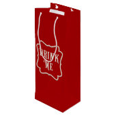 "Drink me" Victoriaans Tea Party Dramatic Red Wijn Cadeautas (Achterkant Gekanteld)