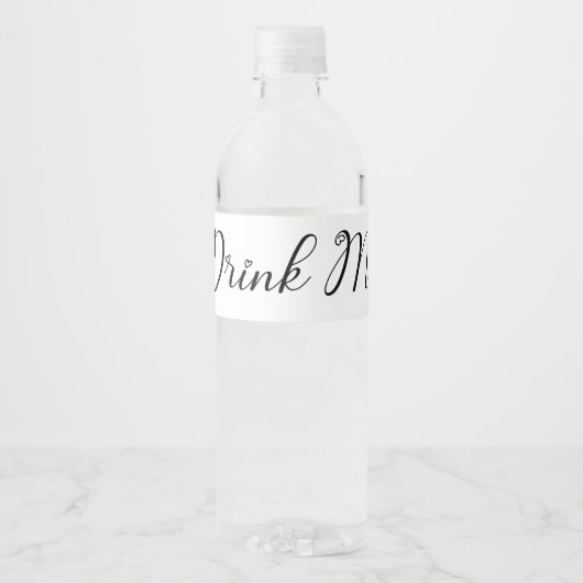 Drink Me Water Bottle Label - Alice in Wonderland Waterfles Etiket (Voorkant)