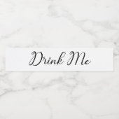 Drink Me Water Bottle Label - Alice in Wonderland Waterfles Etiket (Enkel label)