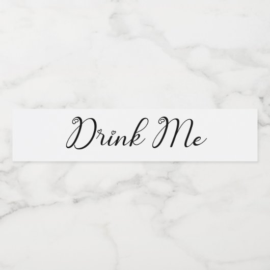 Drink Me Water Bottle Label - Alice in Wonderland Waterfles Etiket (Enkel label)