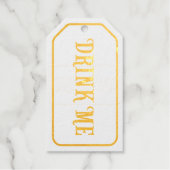 "Drink me" Wonderland Tea Party Custom Gold Cadeaulabels (Voorkant)