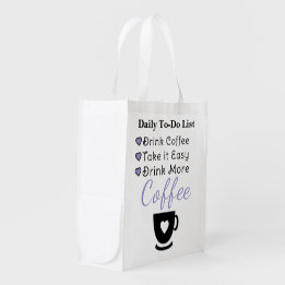 Drink meer koffie paars boodschappentas