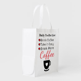 Drink meer koffie rood boodschappentas
