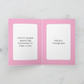 Drink meer koffie wit roze verjaardag kaart (Binnen)