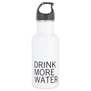 Drink Meer water   Eenvoudig minimalistisch Waterfles