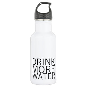 Drink Meer water   Eenvoudig minimalistisch Waterfles