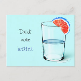 Drink Meer water / glas water Briefkaart