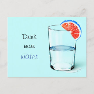 Drink Meer water / glas water Briefkaart