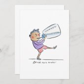 Drink meer water kaart (Voorkant / Achterkant)