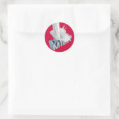 Drink melk! 3D Ronde Sticker (Tas)