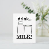 Drink Melk Briefkaart (Staand voorkant)