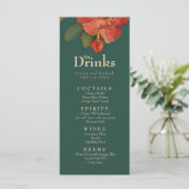 💍Drink menu Roos Romance: Art Nouveau Splendor (Staand voorkant)