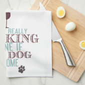 Drink met de hond | Funny Kitchen Towel Theedoek (Quarter Fold)