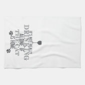 Drink met de kat - grijs | Grappige keukenhanddoek (Horizontaal)