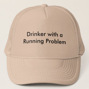 Drink met een lopend probleem trucker pet