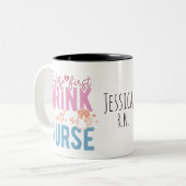 Drink met een Verpleegster Custom Name Coffee Mok (Voorkant links)