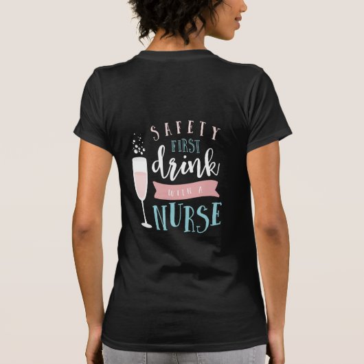 drink met een verpleegster. t-shirt (Achterkant)