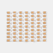 Drink met warme boter Rum Holiday Winter Kerstmis Fleece Deken (Voorkant (Horizontaal))