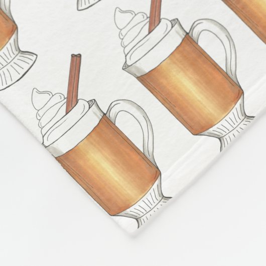 Drink met warme boter Rum Holiday Winter Kerstmis Fleece Deken (Hoek)