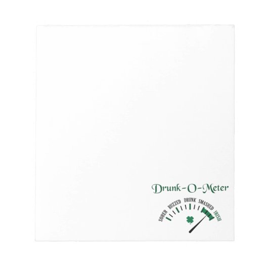 Drink meter notitieblok (Voorkant)