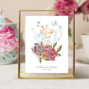Drink mij Alice in Wonderland Tea Party Poster