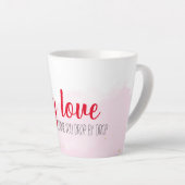 Drink mijn liefde latte mok (Rechterhoek)