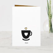 Drink more coffee white brown birthday kaart (Achterkant)