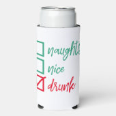 Drink Niet Ondeugend of Nice | Funny Christmas Hum (Seltzer Voorkant)