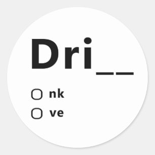 Drink of station ronde sticker