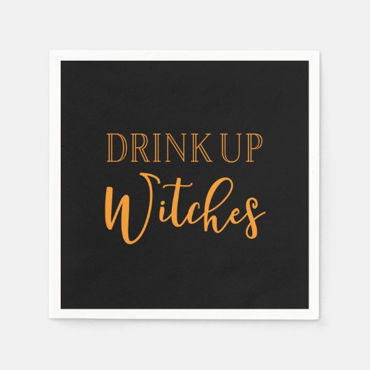 Drink omhoog heksen grappige Halloween servetten (Voorkant)