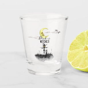 Drink omhoog heksen spooky halloween scène Waterve Shot Glas